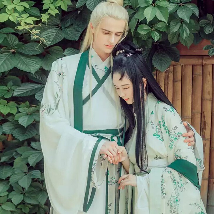 华姿仪赏相思意汉服男款大全套大袖衫交领魏晋...