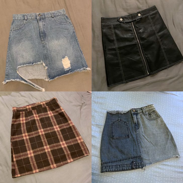 牛仔半身裙L码 长胖了 不合适了
