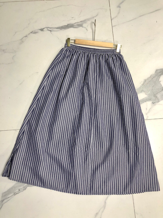日单夏季半身裙蓝白竖条纹，全棉，实拍，只有...