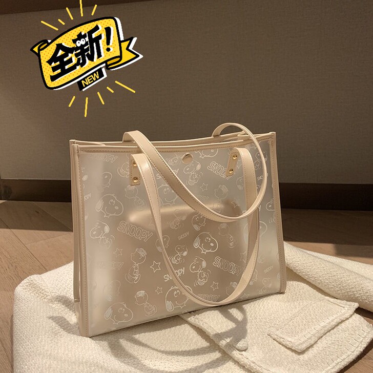 大容量透明果冻包，单肩包，南风史努比联名款...