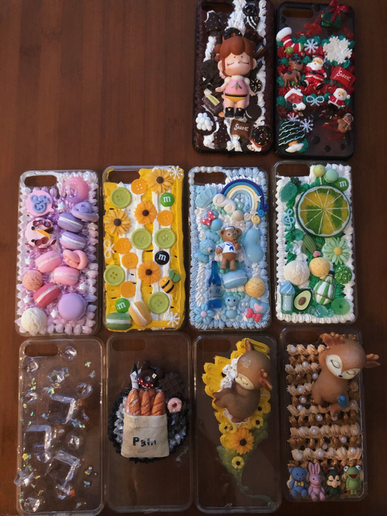 iphone8p自制手机奶油壳,因为是自己...