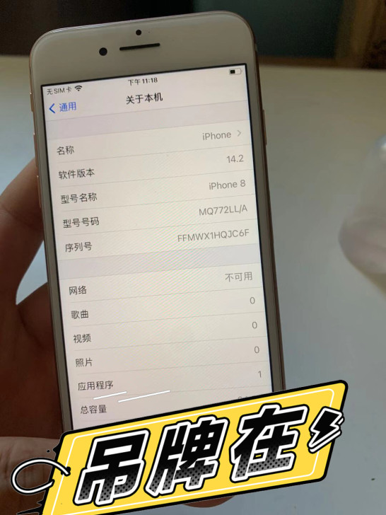 256G闲置iPhone8带指纹、功能全好...