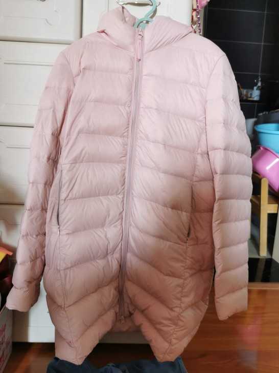 Goose Down女式长款白鸭绒羽绒服