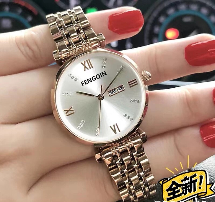 【忍痛割爱】全新正品全自动机芯手表女双日历...