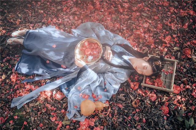 兰若庭汉服兰隐 魏晋风广袖交领襦M码四件...