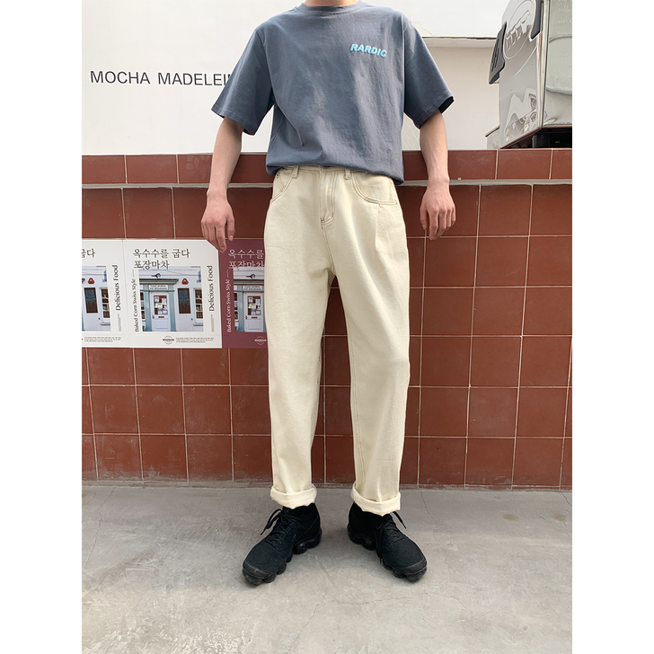 白色牛仔裤s码m码各一条