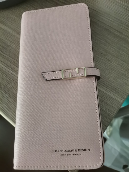 女士真皮钱包，竖款，
