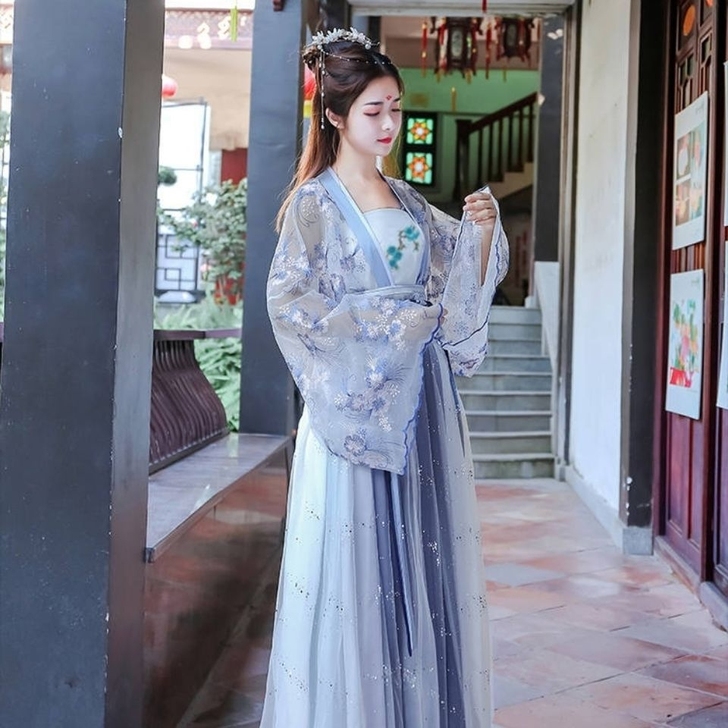 新款汉服套装女夏季花神赋沧海赋齐腰刺绣超仙...