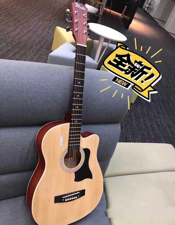 【1200买的一次没用】单板吉他全新38寸...