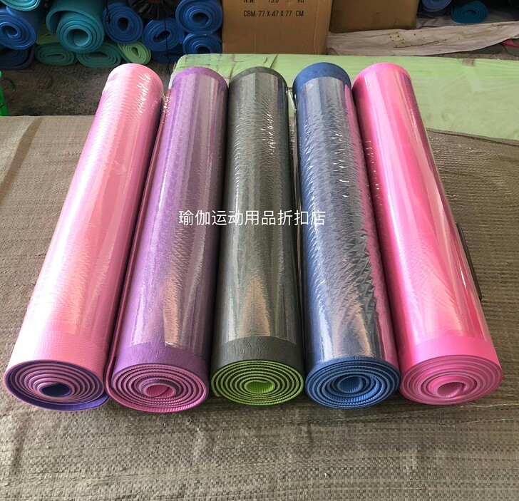 【特价12.5元】tpe双色80宽瑜伽垫男...