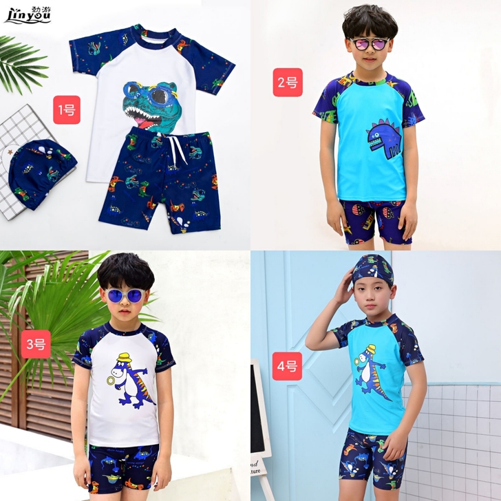 男童泳衣 套装清货￥22三件套