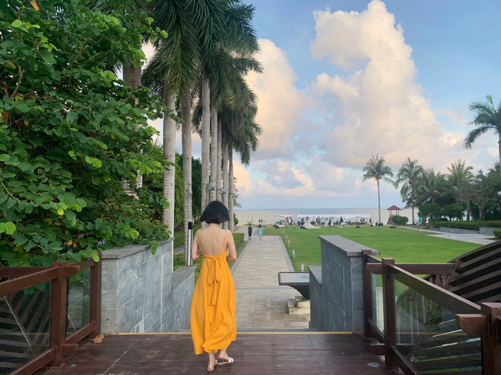 三亚旅游沙滩度假连衣裙只穿过一次