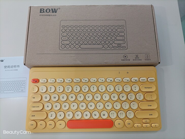 BOW航世笔记本无线键盘无声静音USB外接...