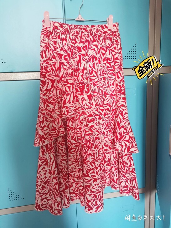 碎花半身裙雪纺全新带吊牌