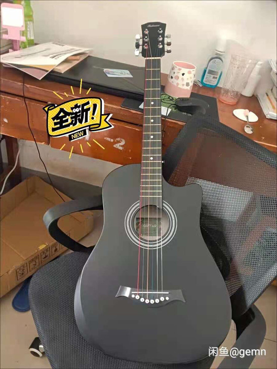 #节后鱼生#全新吉他，舅舅是做吉他的，，搞...