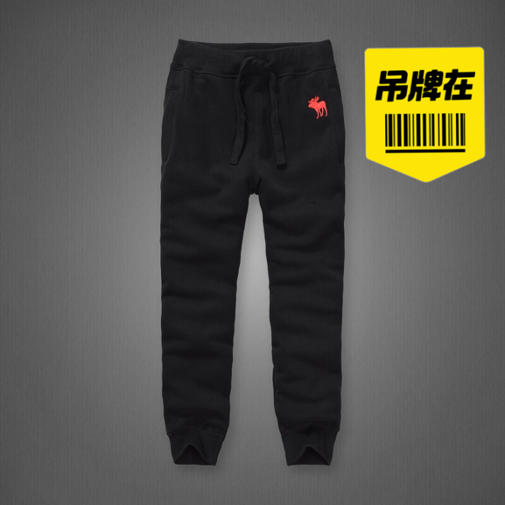 美国冬季加绒af卫裤棉裤小鹿高档百搭加厚小...