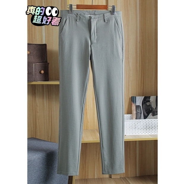 一线品牌海标男裤夏季薄款透气休闲裤男小直筒...