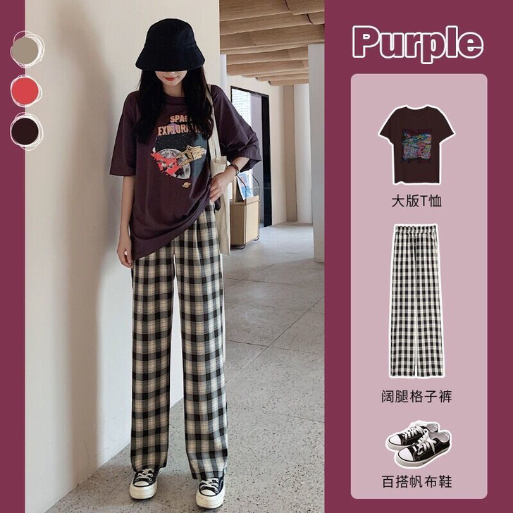 高腰阔腿牛仔裤女春季韩版宽松直筒拖地裤泫雅...