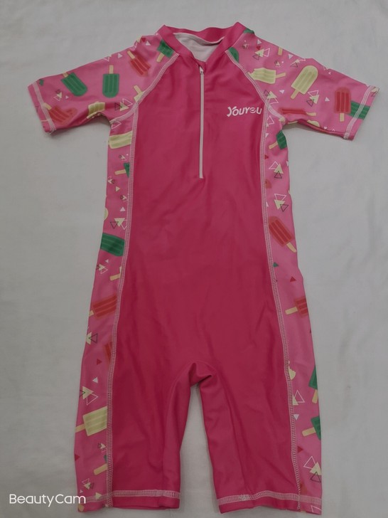 全新佑游儿童泳衣男童女童连体中大童小童长短...