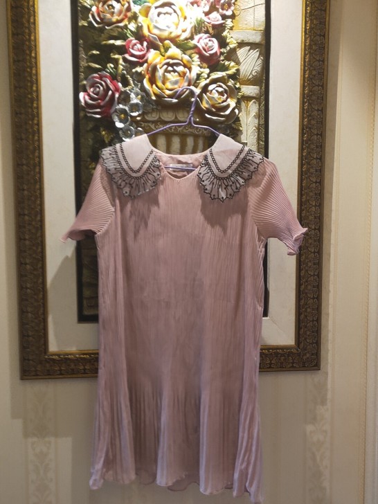 娃娃领雪纺连衣裙