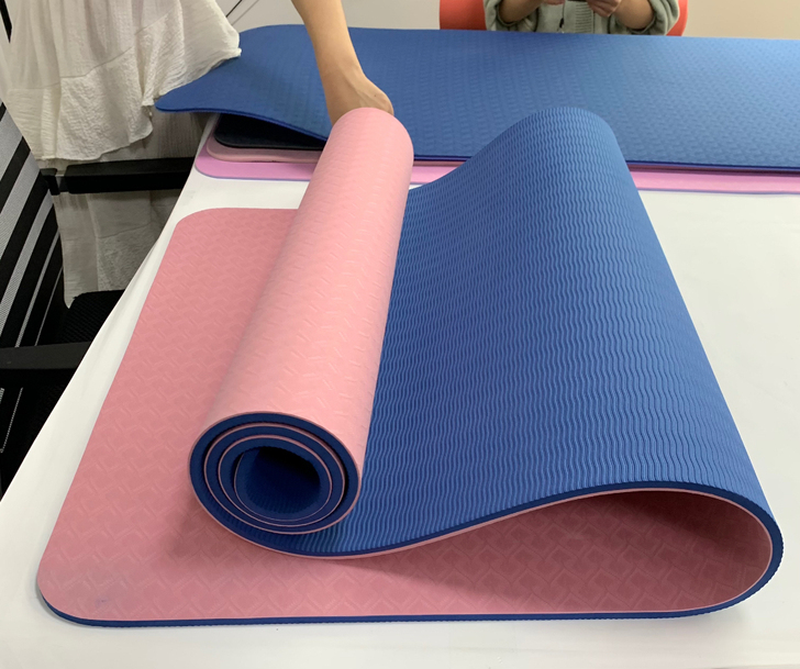 【外贸尾单】tpe瑜伽垫加宽加厚双面防滑微...