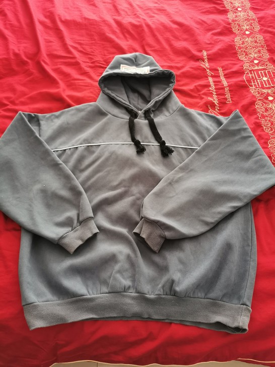 薄绒男士雾霾蓝卫衣