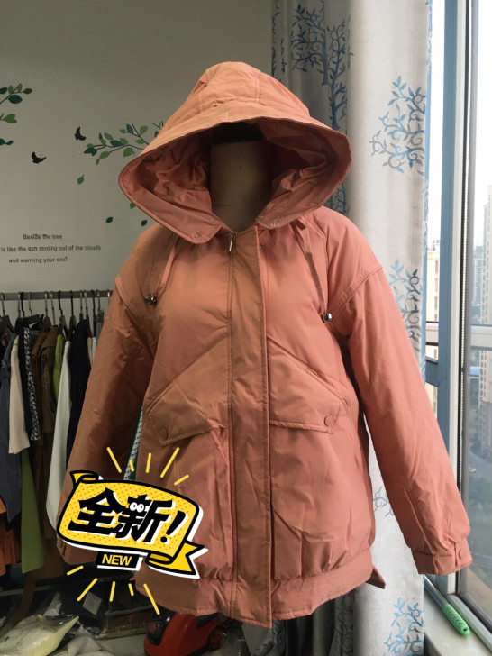 全新 学生连帽羽绒服 休闲女式羽绒服L码