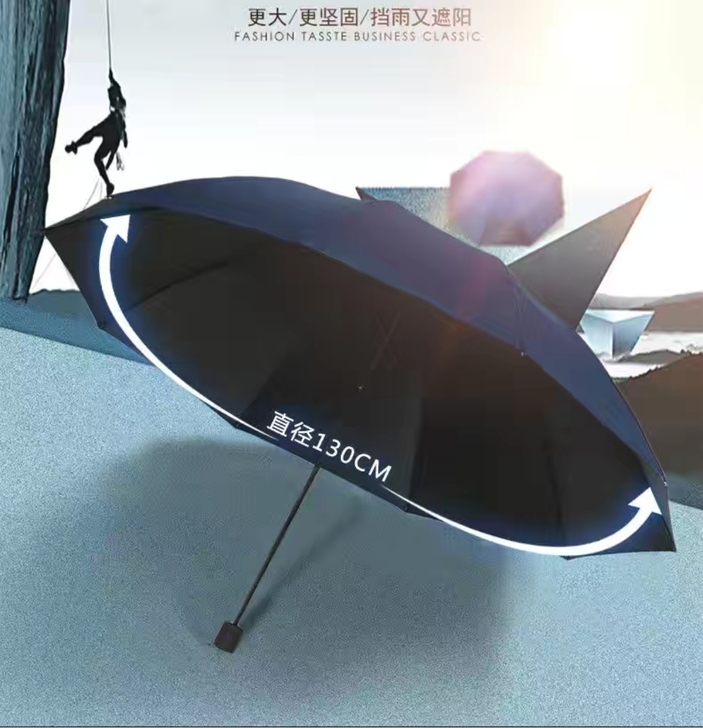 黑胶防晒折叠晴雨伞大号加粗10根伞骨抗风防...