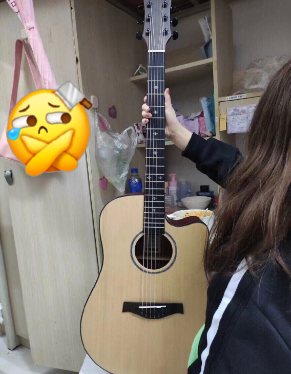 【1200买的一次没用】单板吉他全新38寸...