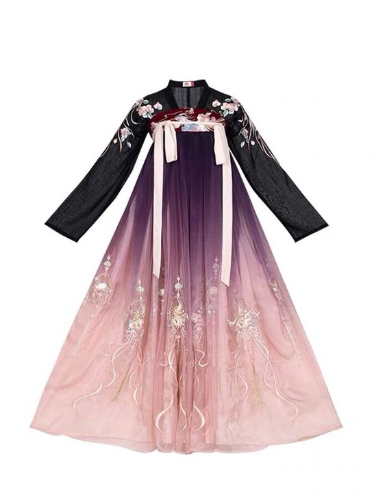 汉尚华莲  蓬莱齐胸襦裙东风梦无刺绣大袖衫