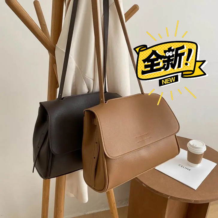 全新 大容量通勤pu包，立体磁扣翻盖包单肩...