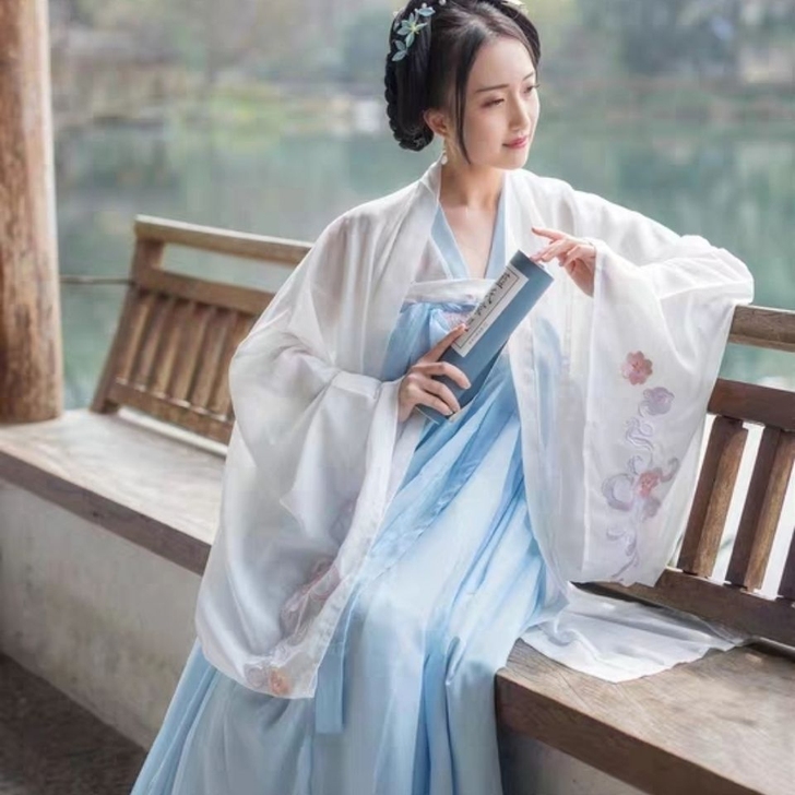 一夕笙歌【花千吟】原创汉服女学生齐胸襦裙大...