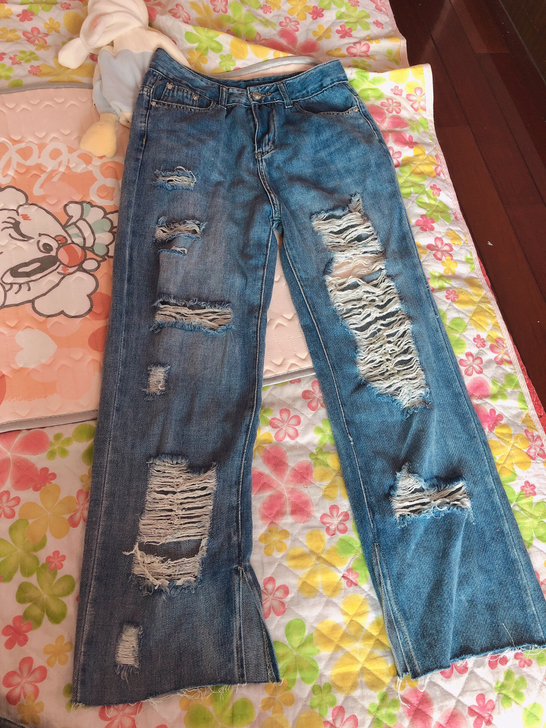 破洞牛仔裤115斤之内穿