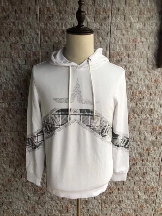 GP正品 高档男士烫钻精品潮流连帽卫衣 白...