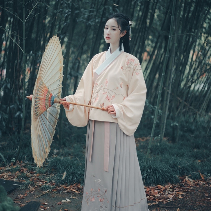 新岁:玉堂春 池夏原创改良汉服交领琵琶袖短...