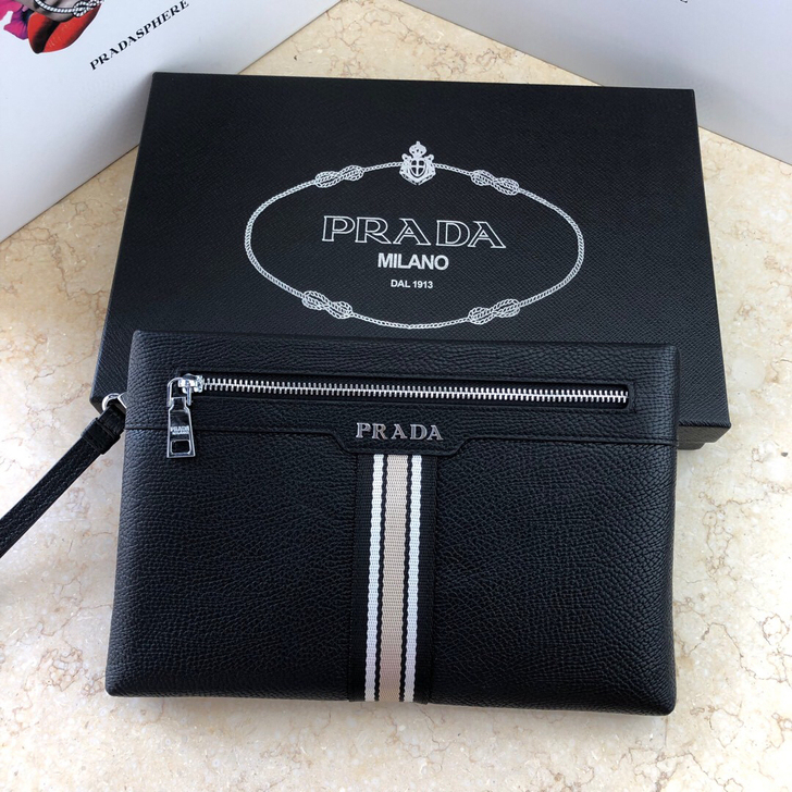 闲置正品普拉达男士手包男款手拿包,朋友送的...