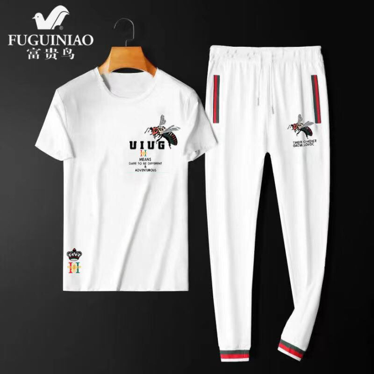 最后10套，富贵鸟夏季冰丝运动服套装男士潮...