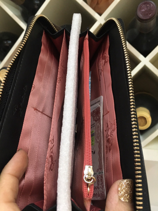 全新稻草人女士纯皮钱包手包黑色特价稻草人正...