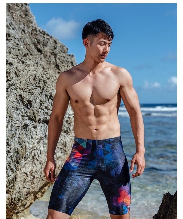 361度泳裤男款大码防尴尬宽松五分裤平角温...