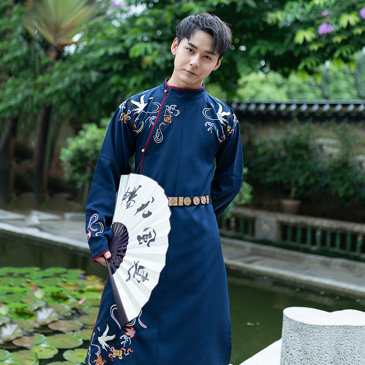 原创唐制圆领袍汉服男侠客古风男士仙气中国风...