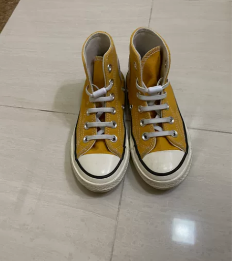 Converse 匡威女童高邦帆布鞋 9成...