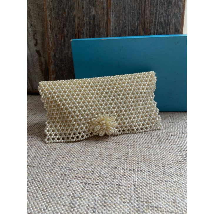 近全新日本中古珍珠手拿包