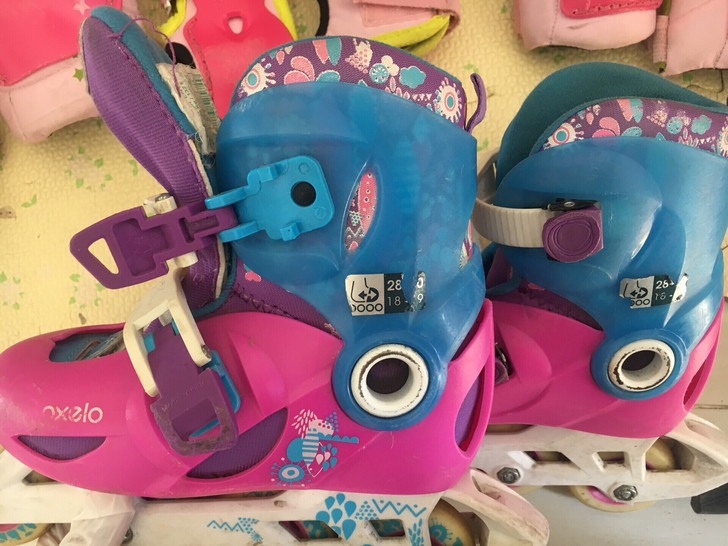 迪卡侬 女童 轮滑 护具