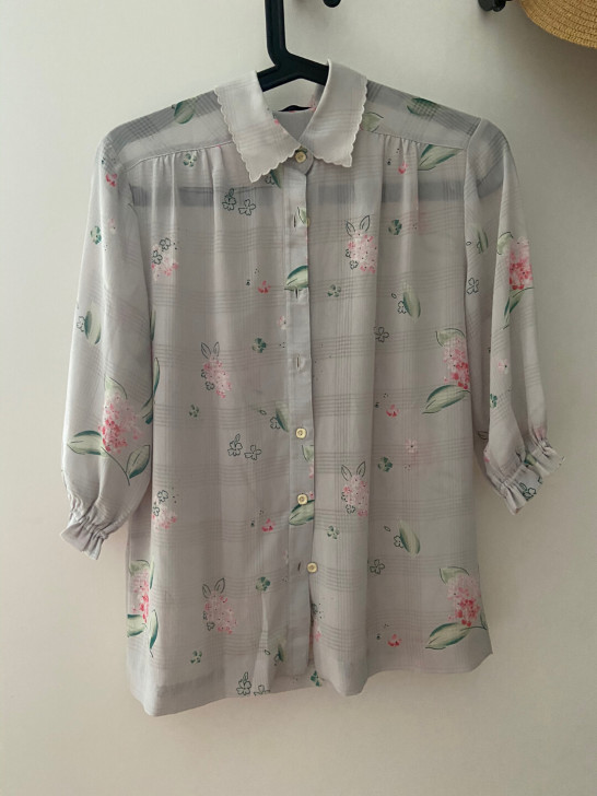 雪纺碎花夏季衬衫m码