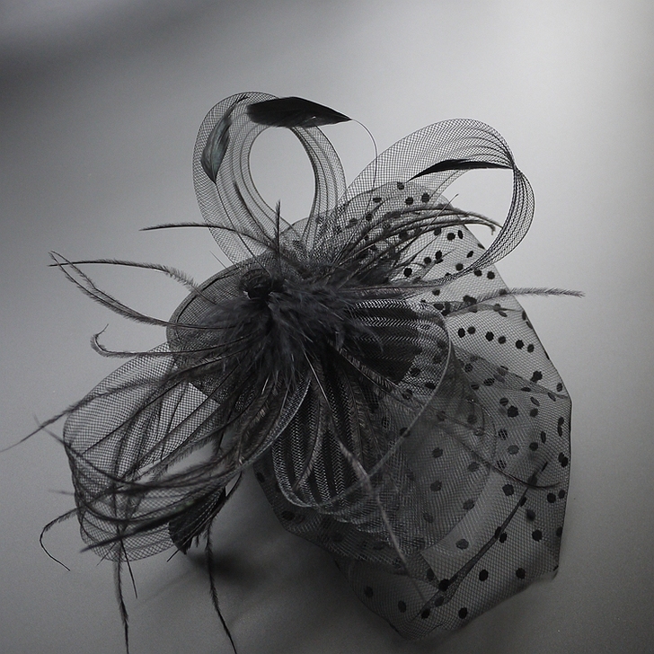 马会礼帽新娘头饰复古 影楼饰品 网纱性感朦...