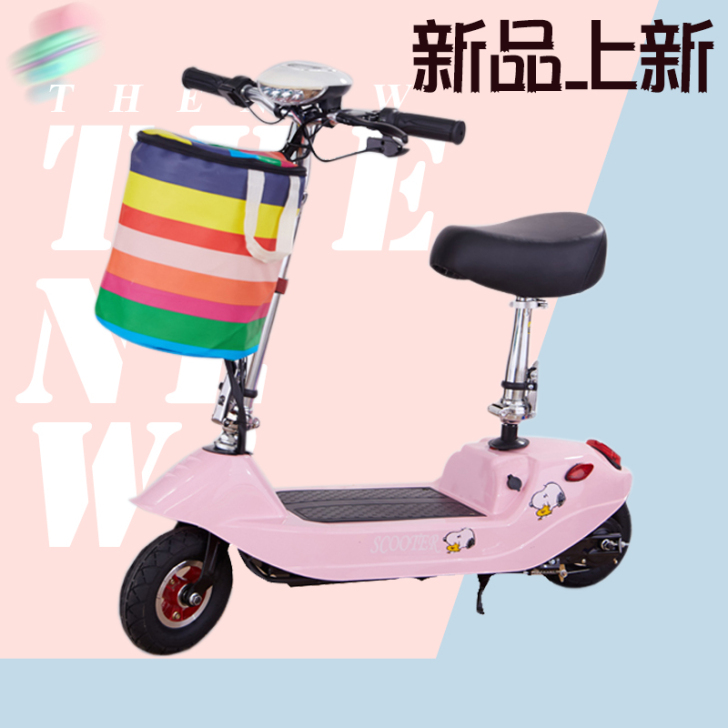 稳妥电动车小型车迷你滑板车成人锂电女士代步...
