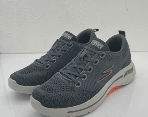 斯凯家飞织网面系带男鞋轻便透气健步鞋 休闲...