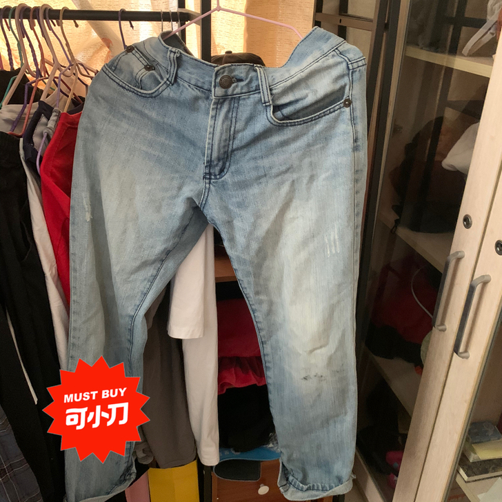 【复古水洗牛仔裤】Size28