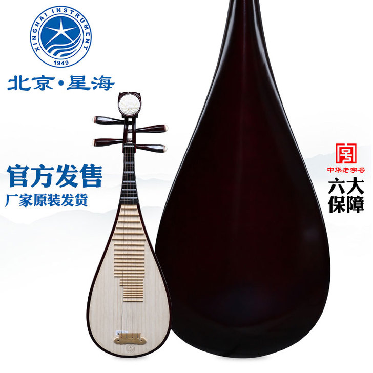 北京星海琵琶乐器 硬木骨花儿童琵琶初学者练...