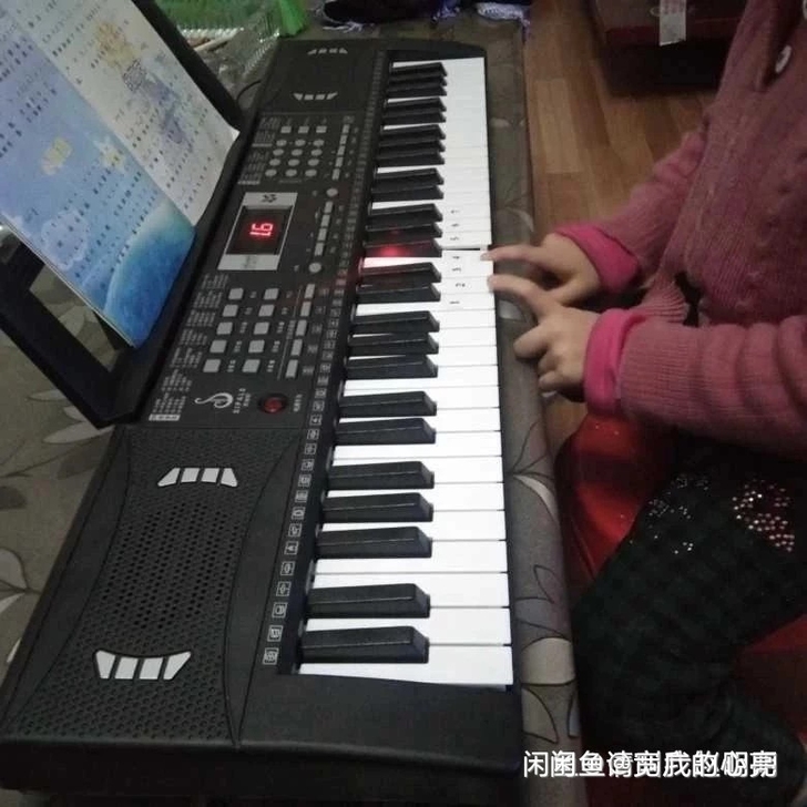 成人大尺寸专业版电子琴61键迷音鸟品牌，低...